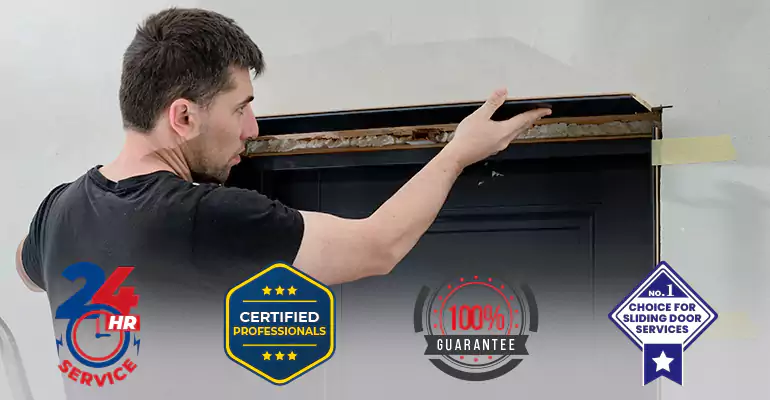 Wood Door Crack and Hole Repair in Palm Beach Gardens